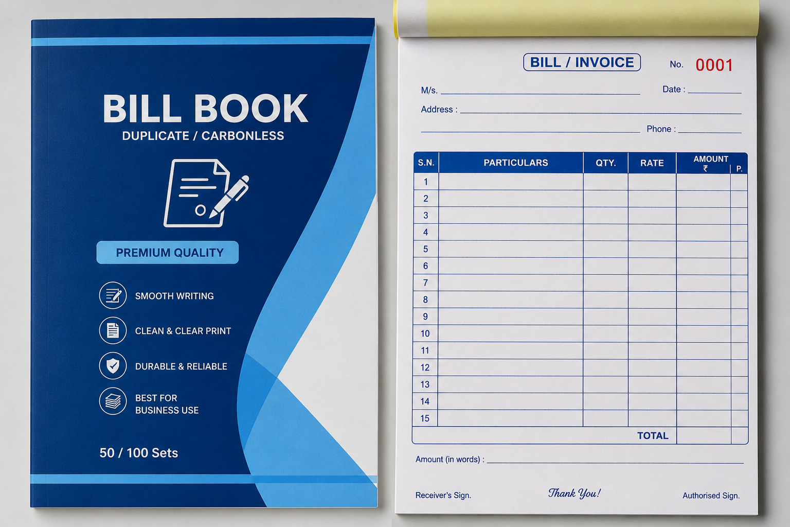 Bill Book Printing