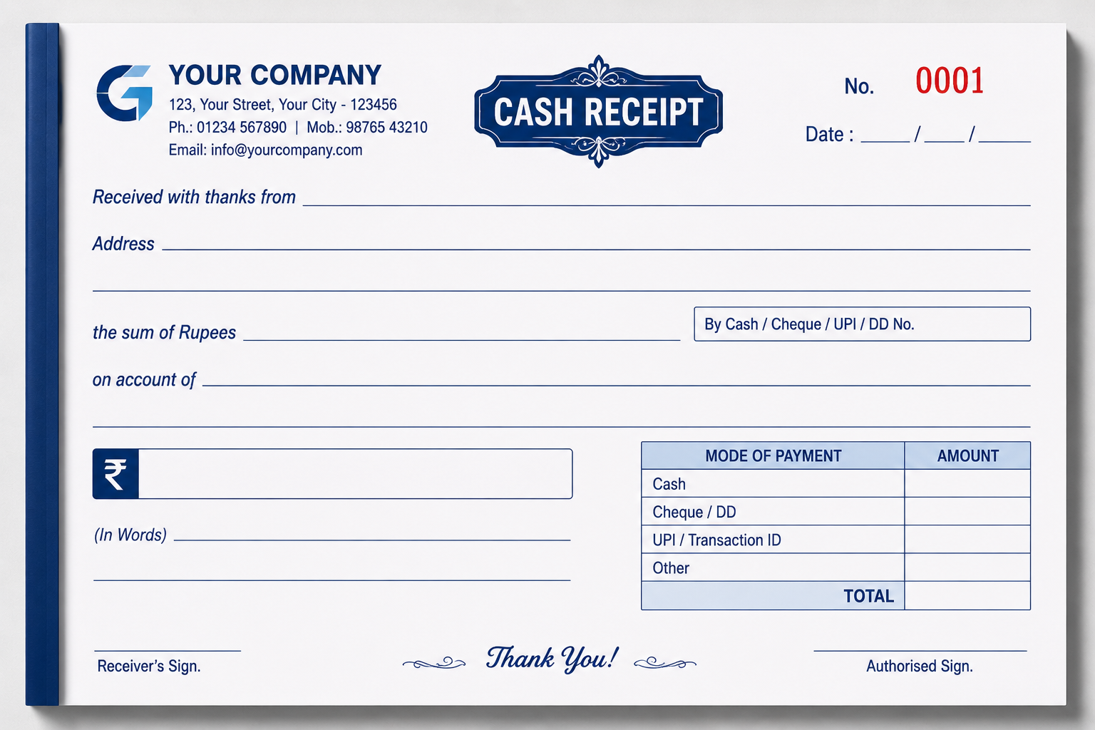 Receipt Book Printing Services in Gangtok
